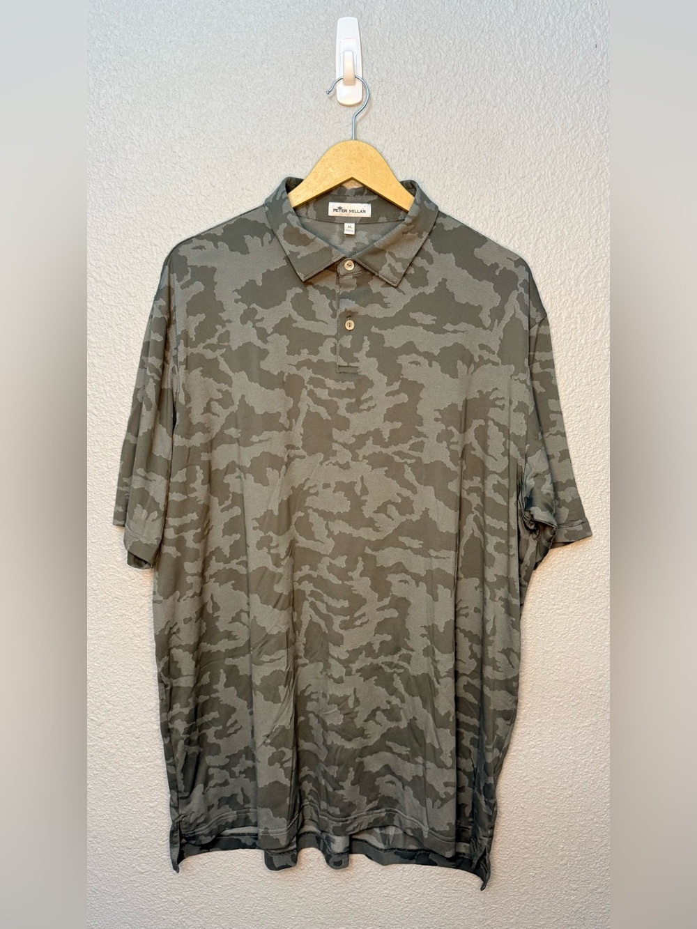 Peter Millar | Summer Comfort Grey Camo Performance Polo | Size XL